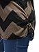 Allegra K Women's Zig-Zag Pattern Relax Fit Christmas Knit Tunic M Black Brown