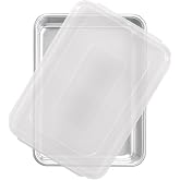 Nordic Ware Natural Aluminum Commercial Cake Pan with Lid, Rectangle Pan with Lid Silver, 9 x 13