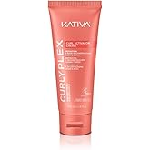 KATIVA Curly Plex Curl Activator Cream 240 ml | Waves and Curls | Definition and Reconstruction | With Nano-Bond Complex, Shea Butther and Linseed
