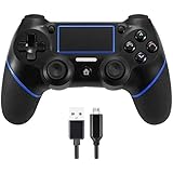 Cypin PS4 Controller for Playstation 4, wireless Bluetooth Gamepad DualShock 4 Controller for Playstation 4 Touch Panel Joypad with Dual Vibration Game Remote Control Joystick (Black&amp;Blue)