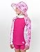 Tuga Girls Reversible Bucket Sun Hat (UPF 50+), Blossom Pink, X-Large