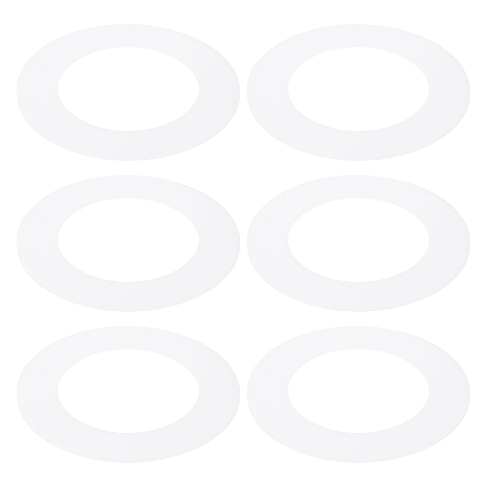 Photo 1 of PATIKIL 3" ID 4.7" OD Plastic Trim Ring, 6 Pcs Ceiling Light Goof Rings Matte Circular Light Cover Lighting Fixture for Ceiling Wall Recessed Can Downlights, Translucent Matte White
