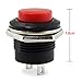 OCR AC 125V 6A AC 250V 3A Car Auto Momentary On/Off Switch Horn Switch For Car Push Round Button Switch 5pcs (Red Button)