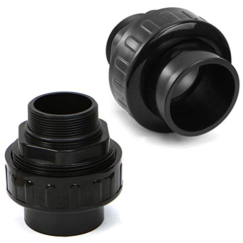 XtremepowerUS 2" npt x 2" Slip Fitting Quick Connector Replacement, Universal for Pool Pump, Set of 2