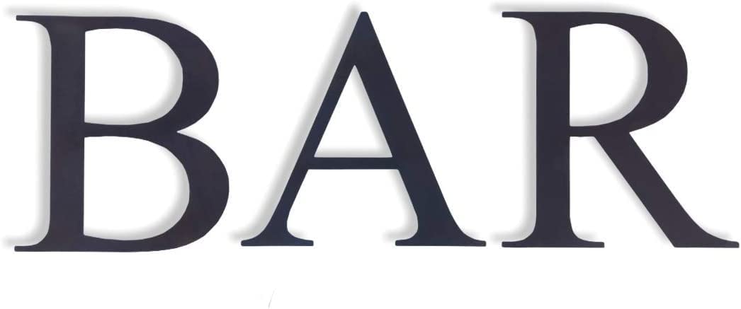 Home Or Garden Bar Sign Classic Rusty Metal Lettering 12" Tall Bar Gifts Accessories Decor Decorations Furnishings