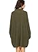 Romwe Women's Loose Long Sleeve Open Front Knit Cardigan Sweater Army Green one-Size