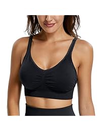 Sujetador sin costuras para dama, sin alambre, correas ajustables, 4 ganchos ojo, sin cavar