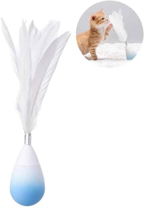 pidan Feather Teaser Roly-Poly Cat Toy - Entertain Your Cat While You're Away (Raindrop)