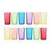 Odoria 1:12 Miniature 12PCS Multi Color Plastic Drinking Water Cups Dollhouse Kitchen Accessories