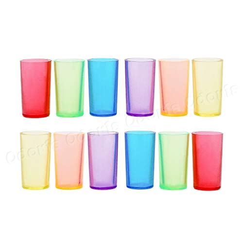 Odoria 1:12 Miniature 12PCS Multi Color Plastic Drinking Water Cups Dollhouse Kitchen Accessories - //medicalbooks.filipinodoctors.org