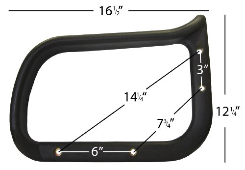 Replacement Office Chair Loop Arm - Rounded Style LEFT SIDE S3676L