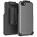 Encased Slim iPhone compatibleBelt Case (2pc set) Includes: Click-N-Go Holster Clip w/Hybrid Cover (Metallic Gray)