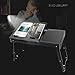 Laptop Table for Bed-Moclever Multi-Functional Laptop Bed Tray with 2 Independent Laptop Stands-Foldable Adjustable to 2 Different Heights-Internal Cooling Fan for Laptop Desk-LED Desk Lamp-4 Port USBthumb 4