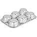 Pack of 20 Silver Foil Muffin Pans – Durable & Non-Stick Disposable Aluminum 6-Cup Cupcake Trays – Perfect Tin Size for Cupcakes, Mini Pies, Mini Quiche, Soufflé - Standard Size