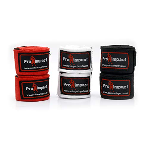 Pro Impact Mexican Style Boxing Handwraps 180" with Closure Elastic