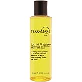 Terramar 3 in 1 Hair Oil (98ml / 3.31 fl Oz) - with Argan, Macadamia, Monoi - Nourishes, Smooths Frizz, Adds Shine, Lightweight for All Hair