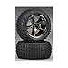 Traxxas 2470A Tires and Wheels, Black Chrome, Assembled, Bandit, 2-Piece