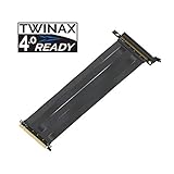 LINKUP {30 cm} PCIe 3.0 [Future 4.0 Ready] 16x 64GB/s Shielded Twin-axial PCI Express Riser Cable Port Extension Card | Straight Socket- TT Compatible