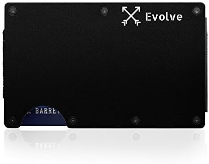 Minimalist Money Clip Wallet - RFID Blocking Aluminum 2018 Design by EVOLVE (black)