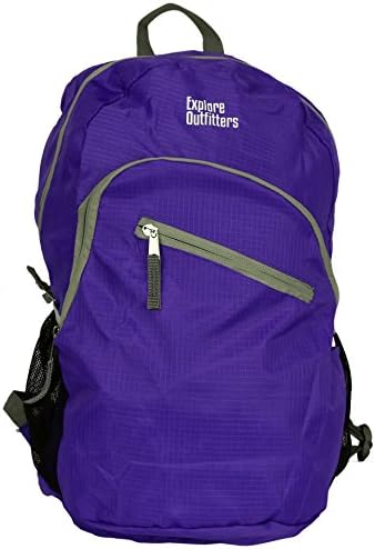 Best Packable Ultra Lightweight Backpack 35L (Purple Large) For Men and Women Handy Daypack Travel, Camping, Outdoors, Hiking - Sale By Explore Outfitters