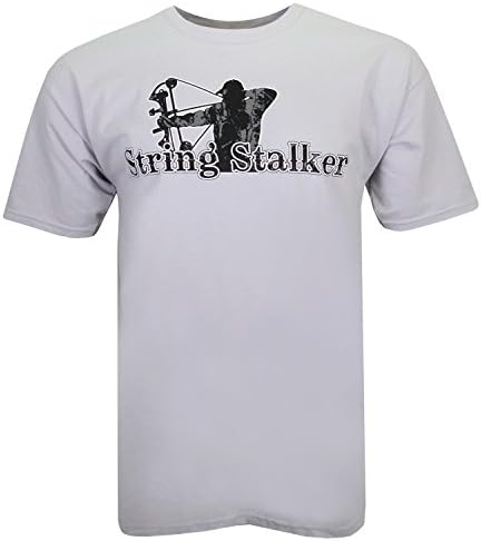 String Stalker Bow Hunting Camo Logo TShirt - Gray (X-Large)