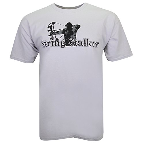 String Stalker Bow Hunting Camo Logo TShirt - Gray (X-Large)