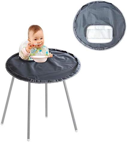 Baby Eating Table Mat Baby Feeding Saucer High Chair Cover for Kids Highchair Cover Germ Prevents Food Toys Falling to Floor