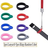 Anti-Loss Lanyard Necklace Compatible for -j-uu-ls Devices or Similar Sized Pods System Pens Pendant Holder, Silicon Rubber Carrying Case for Daily Life, Office, Outdoor-Device Not Included(Red)