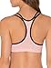 Fruit of the Loom womens Cotton Pullover Sport Bra, blushing rose with black/charcoal/black 38thumb 1