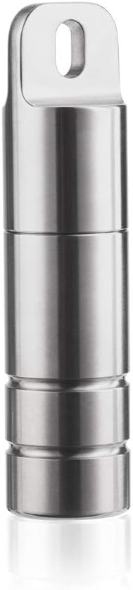 TIMITO Titanium Pill Holder Large Storage Portable Case Daily Pill Fob Case Large Outdoor Waterproof Cash Capsule Nitroglycerin Container for Men Women