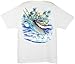 Guy Harvey Marlin and Boat 2, Color: White, Size: L (Mth1591-Wht-L)