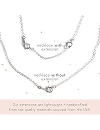 Wild Moonstone - Juego de 3 pulseras extensoras de plata de ley para collares de 2.0 in, 3.0 in, 4.0 in
