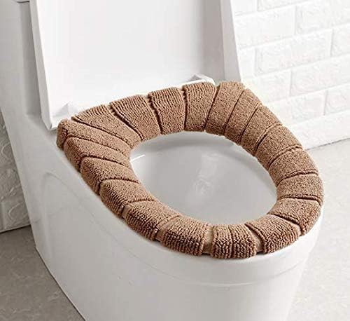 3pcs Toilet Seat Cover, Toilet Seat Cover Cushion Bathroom Soft and Warm Washable Cover Pads Multicolour - Image 5