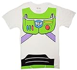 Disney Pixar Toy Story Buzz Lightyear Costume T-shirt (XXL , White)