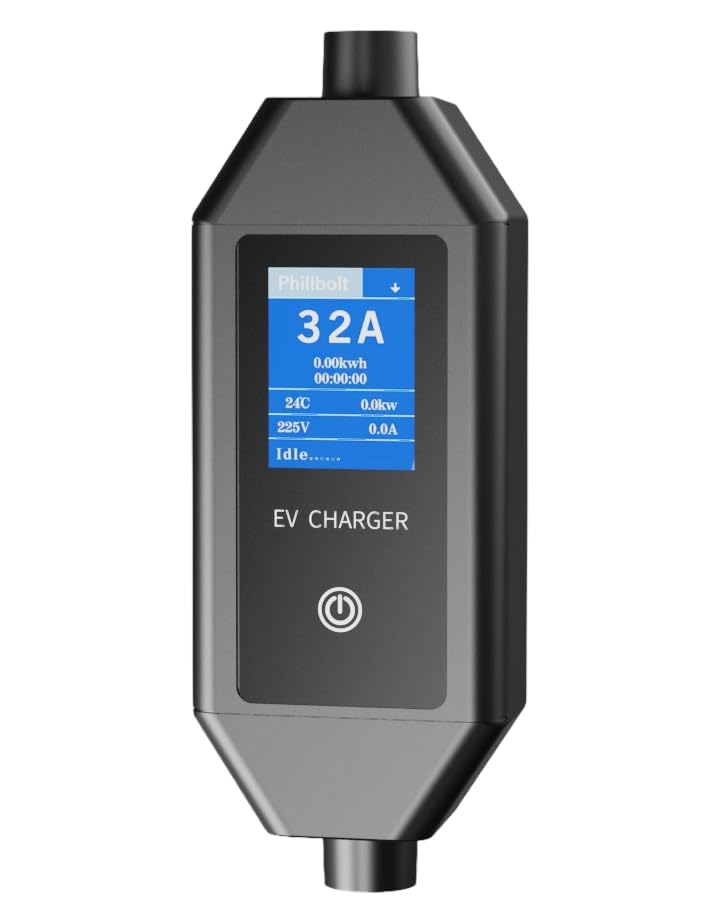 Premium EV Charger – GBT | 22kW, 3-Phase | WiFi & App Controls | 5m Cable | CEE Adapter | Weatherproof | LCD Display | Fits All Chinese EVs like BYD, ROX, AVATAR & More