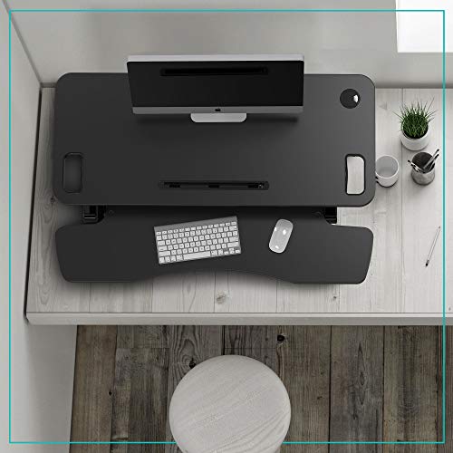 RIF6 Adjustable Height Standing Desk Converter 37.2 Inch Wide Laptop