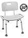 Medical Tool-Free Assembly Spa Bathtub Adjustable Shower Chair Seat Bench with Removable Back