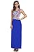 Asvivid Womens Bohemian Floral Printed Sleeveless Maxi Dress Casual Summer Long Dress Sundresses M Blue