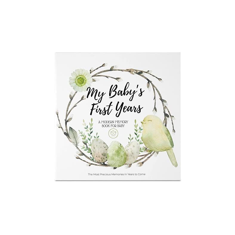 First 5 Years Baby Memory Book Journal – 90 Pages Hardcover First Year Keepsake Milestone Baby Book For Boys, Girls…