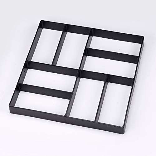 Sanfurney 2 Pack Walk Maker,Pathmate Stone Mold Paving Pavement Concrete Mould Stepping Stone Paver for DIY Lawn Patio Yard Garden Walk Way (Plus Size:15.7 x 15.7 x 1.6inch) - Thumbnail 4