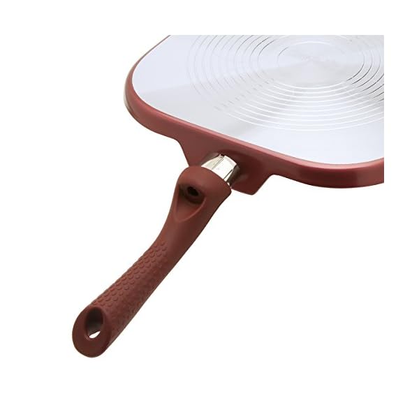 Ecolution Nonstick Square Griddle Pan, Dishwasher Safe, Silicone Handle