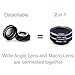 Camera Lens, LIANSING Magnetic Camera Phone Lens kit 3 in 1 Universal 198° Fisheye Camera lens+ 0.63X Wide Angle Camera lens+ 15X Macro Camera lens for iPhone lens,Samsung and Other Smart Phone Silver
