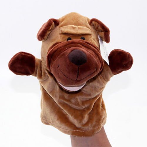 Shalleen Story Learning Baby Kid Children Zoo Plush Toy Animal Hand Glove Puppets Cute ( Shar Pei )