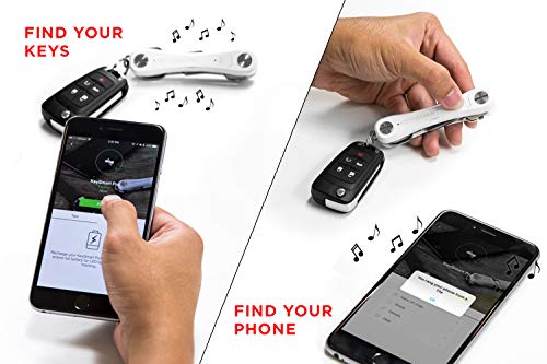 KeySmart Pro - Compact Key Holder w LED Light & Tile Smart Technology, Track Your Lost Keys & Phone w Bluetooth (up to 10 Keys, Slate) - Thumbnail 3