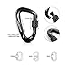 WUFAYHD Sturdy Screwgate Locking Carabiner 2 Pack 12KN(2697 lbs) Heavy Duty Carabiner Clip for Camping Hiking Hammock Dog Leash Outdoor and Gym (Black)