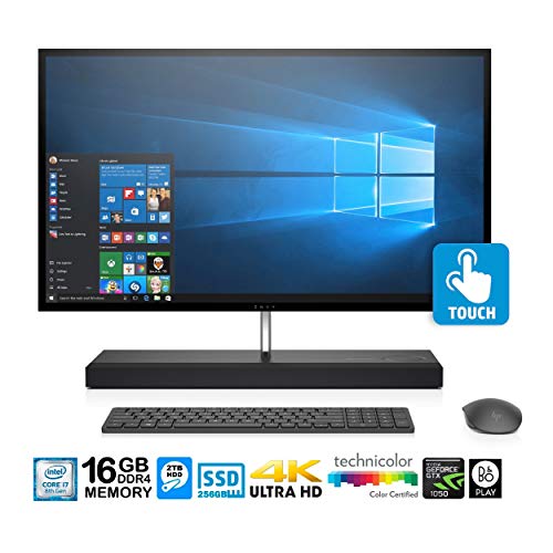 HP Envy 27″ 4K (3840 x 2160) Touchscreen All-in-One Core i7-8700T 16GB 2TB HD+265GB SSD NVIDIA GTX1050 4GB GDDR5 Factory Recertified (Renewed)