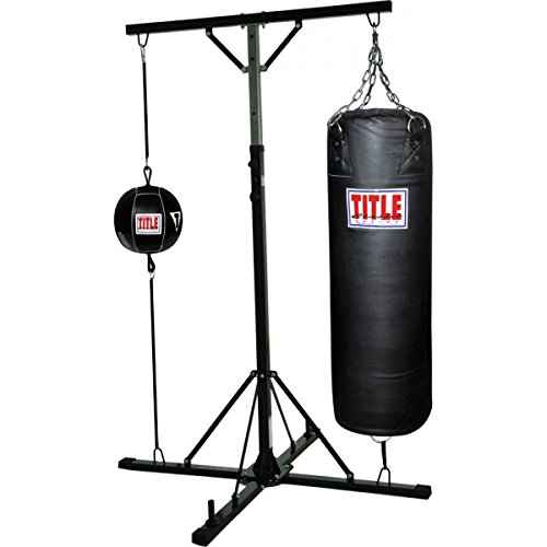 Title Boxing Double Trouble Heavybag Stand With Heavy Bag & Double End