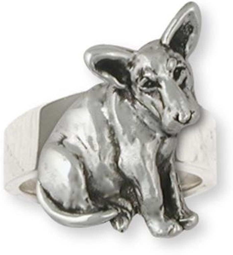 Bull Terrier Jewelry Sterling Silver Bull Terrier Ring