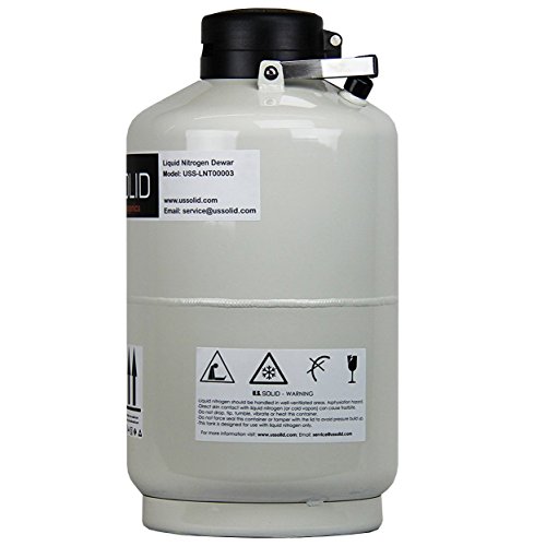 U.S.SOLID 10L Cryogenic Container Liquid Nitrogen LN2 Tank Dewar with