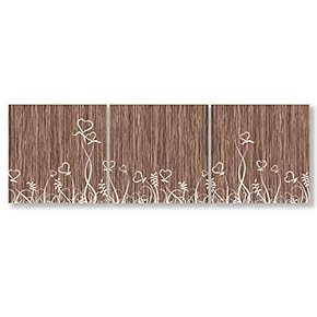 Wall26-3 Panel Canvas Wall Art- Wooden Texture Art -Giclee Painting Wall Bedroom Living Room Home Decoration - 12"x12"x3 Panels